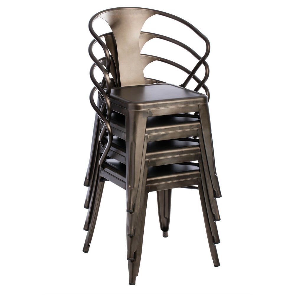 Best ideas about Metal Kitchen Chairs
. Save or Pin Stacking Metal Chairs Set of 4 Steel Brown Grey Vintage Now.