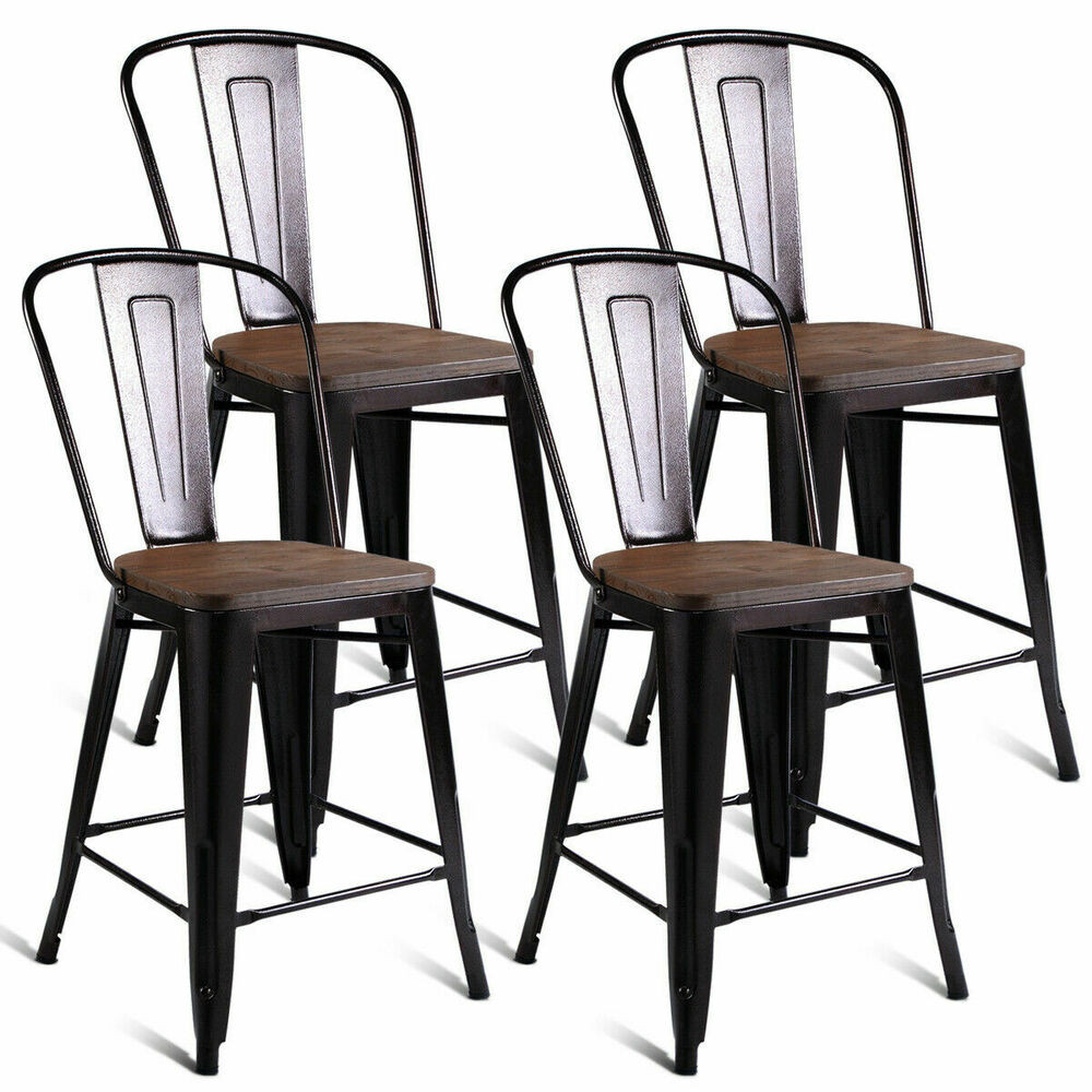 Best ideas about Metal Kitchen Chairs
. Save or Pin Copper Set of 4 Metal Wood Counter Stool Kitchen Dining Now.
