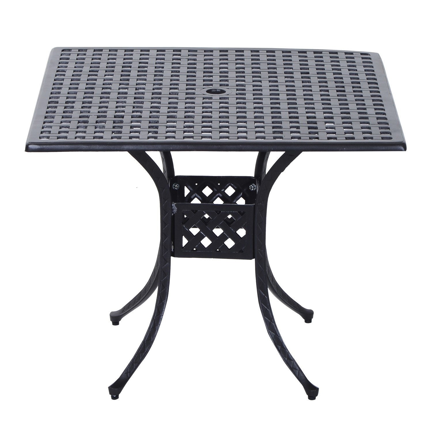 Best ideas about Metal Patio Table
. Save or Pin Outsunny Square Cast Aluminum Outdoor Dining Table Black Now.