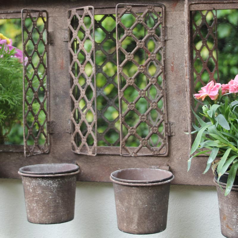 Best ideas about Metal Planters Outdoor
. Save or Pin Rustic metal outdoor wall mirrored garden planter plant Now.