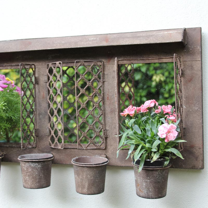 Best ideas about Metal Planters Outdoor
. Save or Pin Rustic Metal Garden Mirror with Four Planters Melody Maison Now.