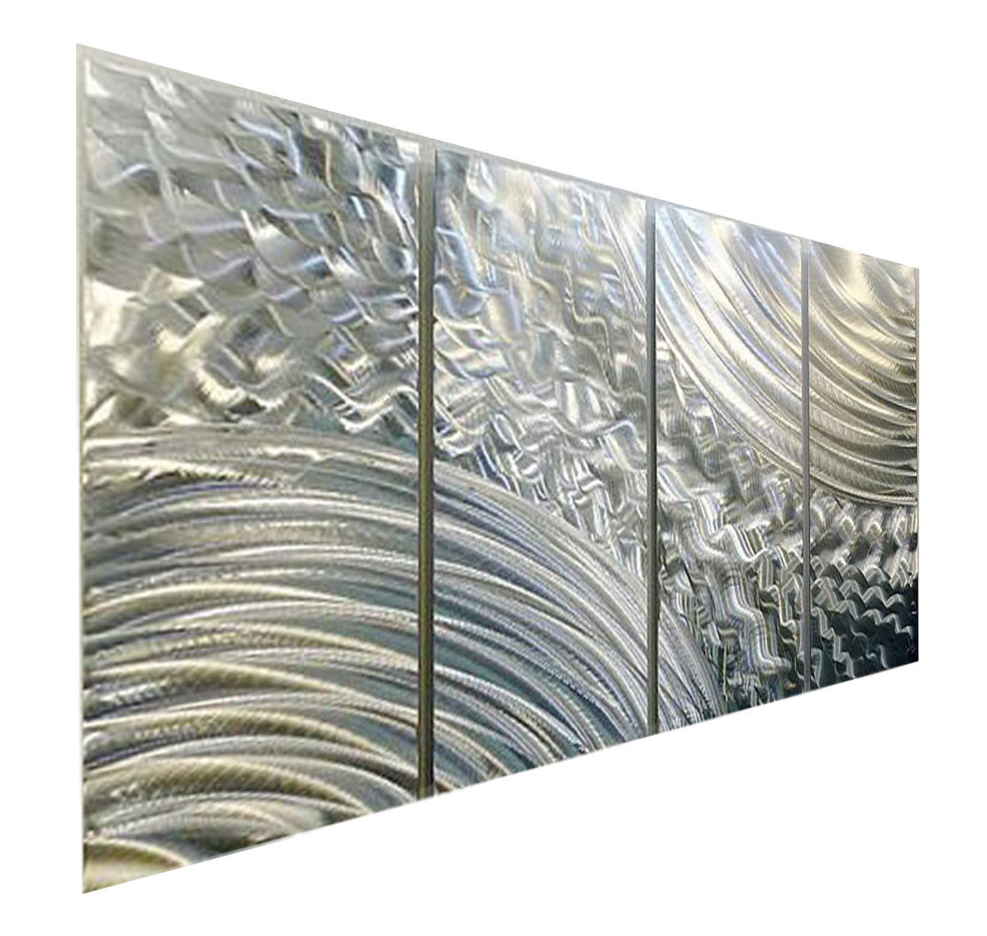 Best ideas about Metal Wall Art Panels
. Save or Pin SALE Silver Modern Multi Panel Metal Wall Art Contemporary Now.