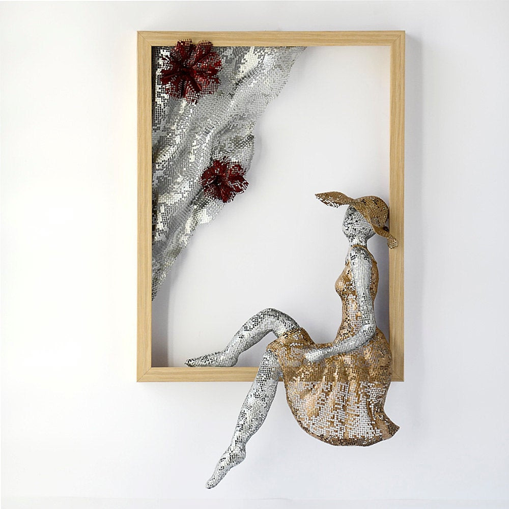 Best ideas about Metal Wall Art
. Save or Pin Metal wall art Framed art women sculpture Home decor Now.