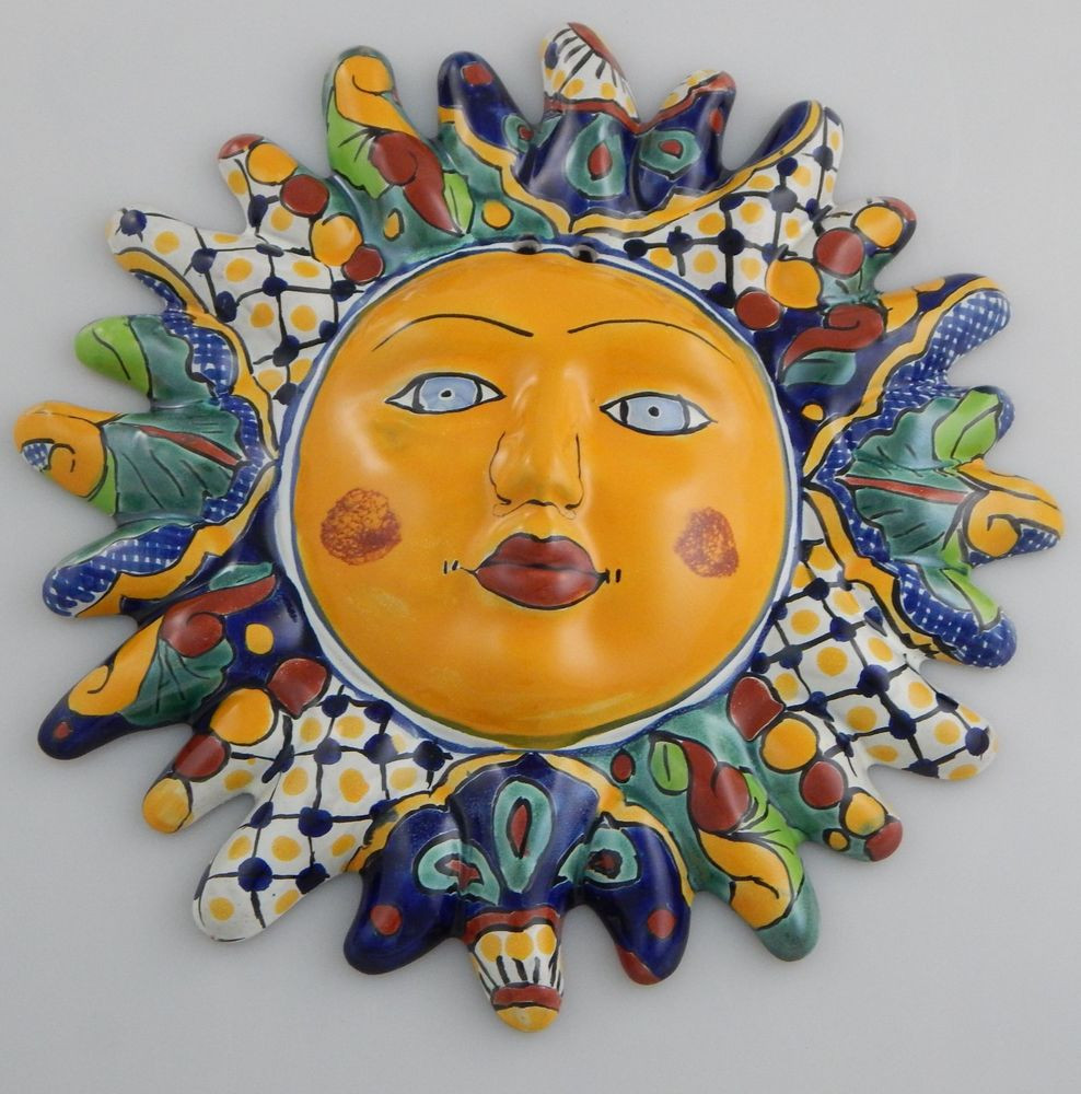 Best ideas about Mexican Wall Art
. Save or Pin Mexican Talavera Ceramic Sun Face Wall Decor Hanging Now.