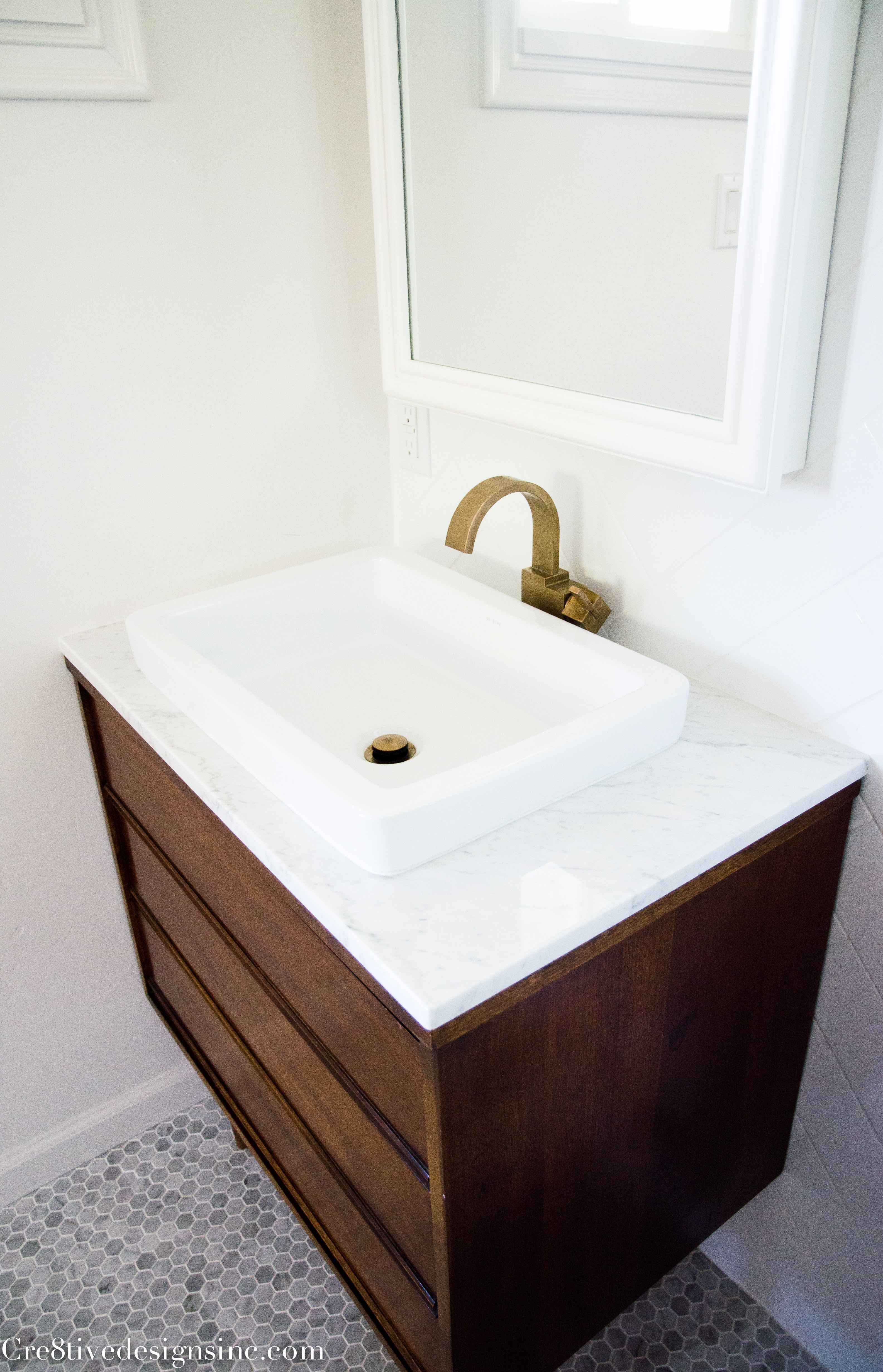 Best ideas about Mid Century Bathroom Vanity
. Save or Pin Designing a tiny bathroom Cre8tive Designs Inc Now.