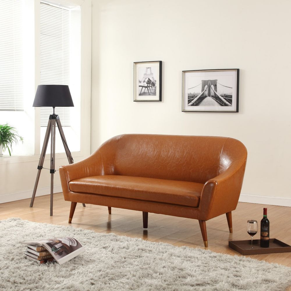 Best ideas about Mid Century Modern Sofa
. Save or Pin Mid Century Modern Bonded Leather Living Room Sofa Camel Now.