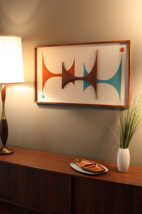 Best ideas about Mid Century Modern Wall Art
. Save or Pin Mid Century Danish Modern Atomic WITCO Styled Wall Art Now.