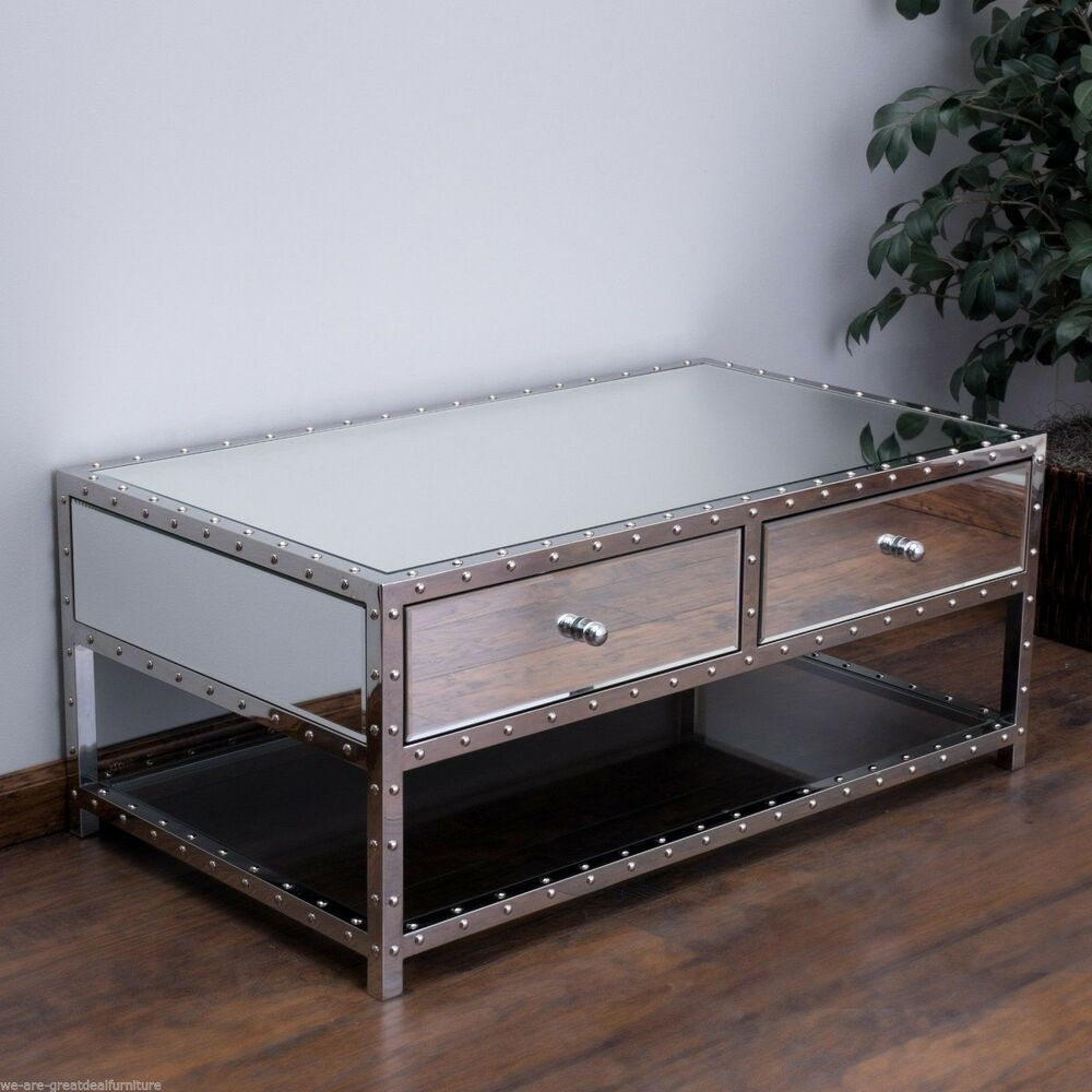 Best ideas about Mirrored Glass Coffee Table
. Save or Pin Living Room Furniture Mirrored Glass Coffee Table w 2 Now.