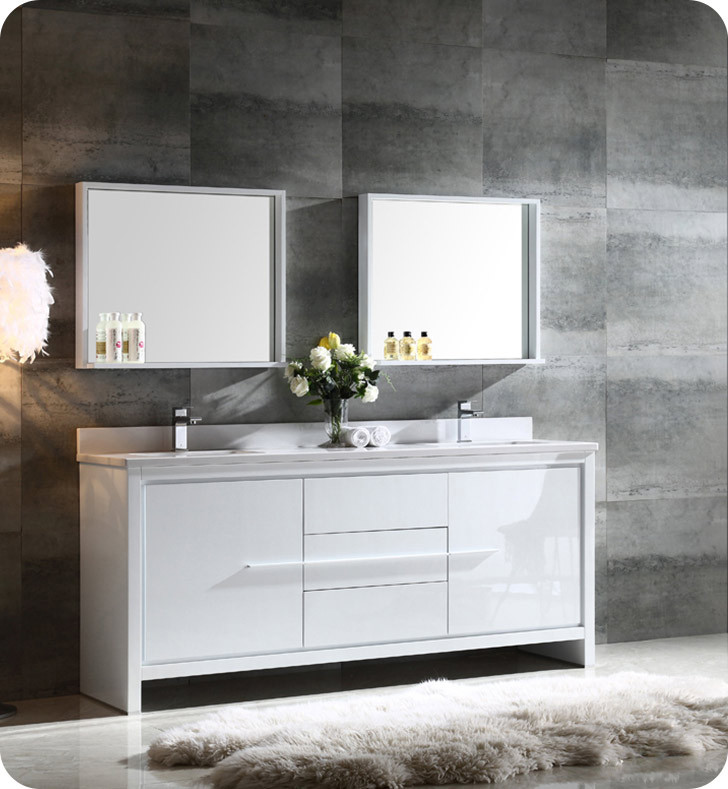 Best ideas about Modern Bathroom Vanities
. Save or Pin Fresca FVN8172WH Allier 72" Double Sink Modern Bathroom Now.