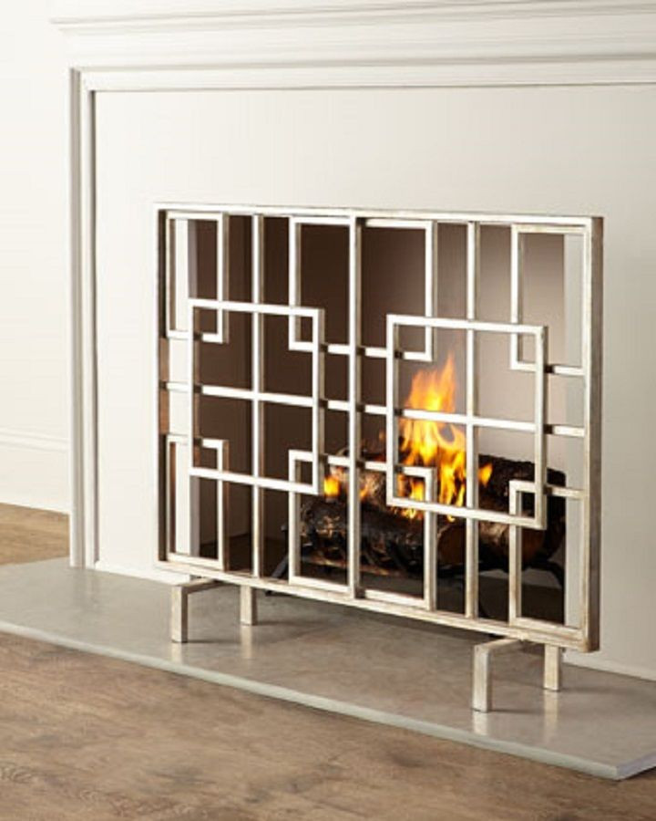 Best ideas about Modern Fireplace Screen
. Save or Pin Geometric Modern Squares Contemporary Fire Screen Now.