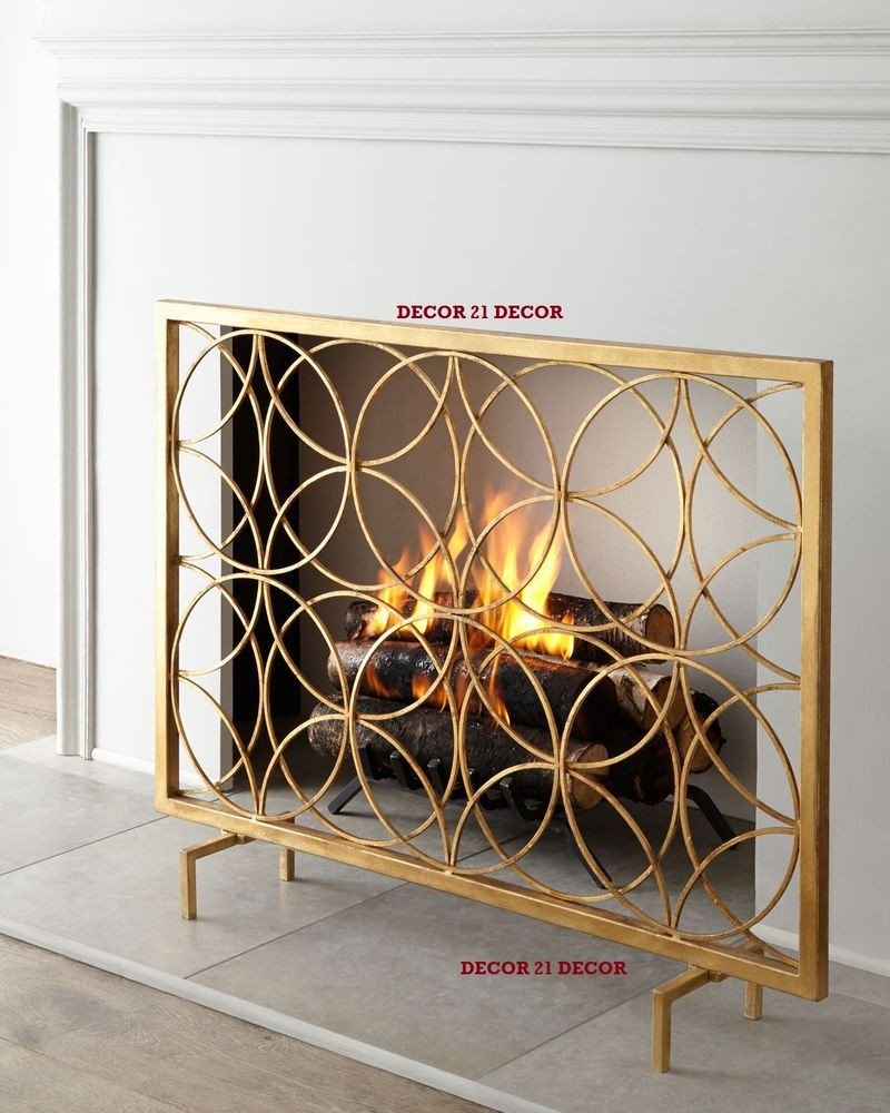 Best ideas about Modern Fireplace Screen
. Save or Pin ITALIAN GOLD FIREPLACE SCREEN HORCHOW Now.