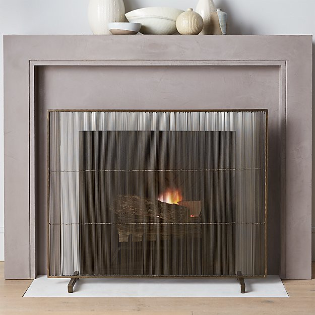 Best ideas about Modern Fireplace Screen
. Save or Pin Antiqued Brass Fireplace Screen Now.