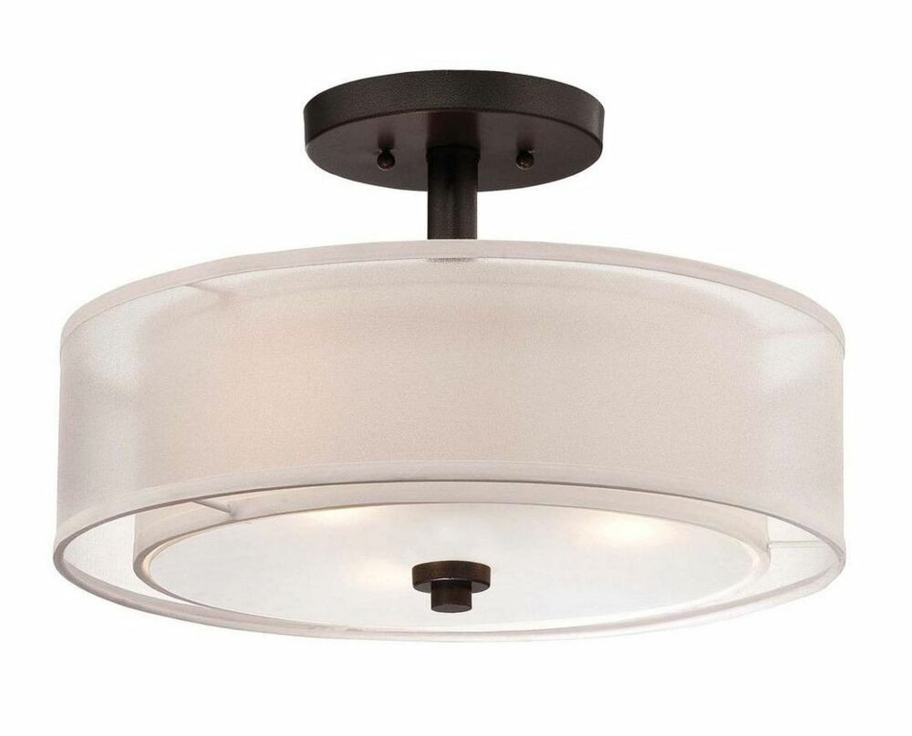 Best ideas about Modern Flush Mount Lighting
. Save or Pin 3 Light Modern Semi Flush Mount Ceiling Iron Drum Fixture Now.