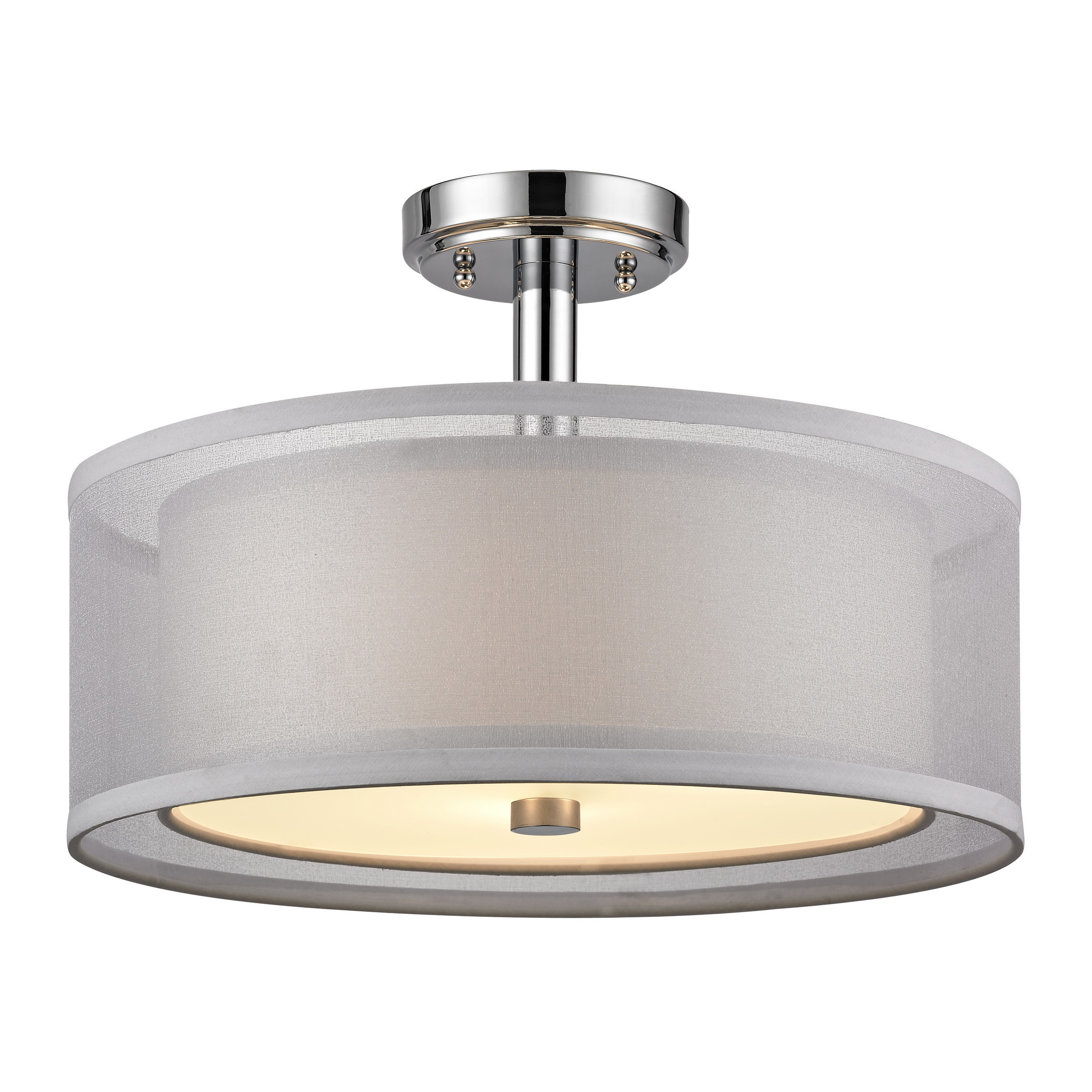 Best ideas about Modern Flush Mount Lighting
. Save or Pin Dolan Designs Recesso Double Organza 3 Light Semi Flush Now.