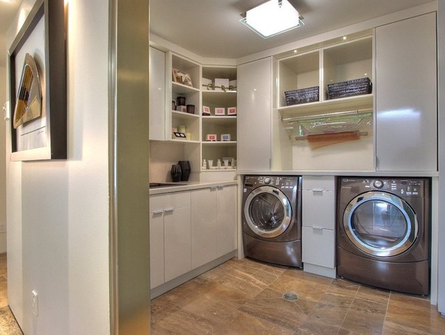 Best ideas about Modern Laundry Room
. Save or Pin Modern white laundry Modern Laundry Room Vancouver Now.