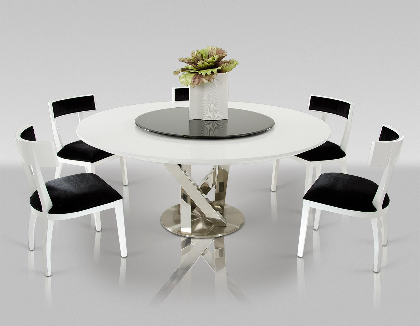 Best ideas about Modern Round Dining Table
. Save or Pin A&X Spiral Modern Round White Dining Table with Lazy Susan Now.