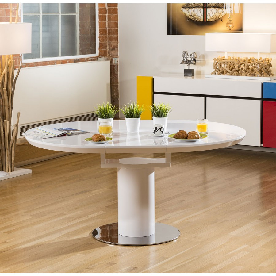 Best ideas about Modern Round Dining Table
. Save or Pin Modern Dining Table White Gloss Round Oval Extending Now.