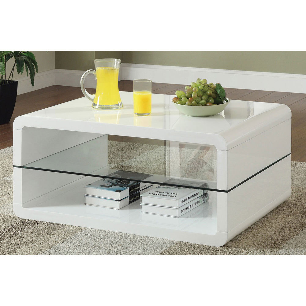 Best ideas about Modern White Coffee Table
. Save or Pin Glossy White Contemporary Clear Temper Glass Sleek Modern Now.