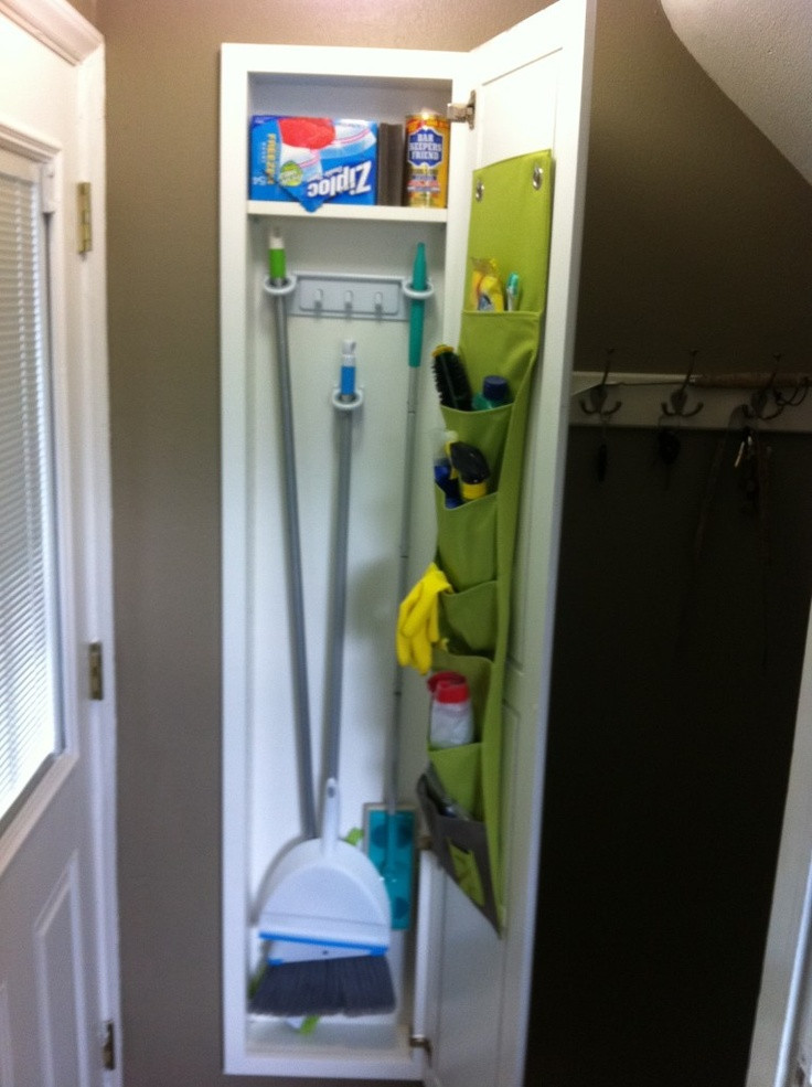 Best ideas about Mop And Broom Storage Cabinet
. Save or Pin Recessed Broom Closet For the Home Pinterest Now.