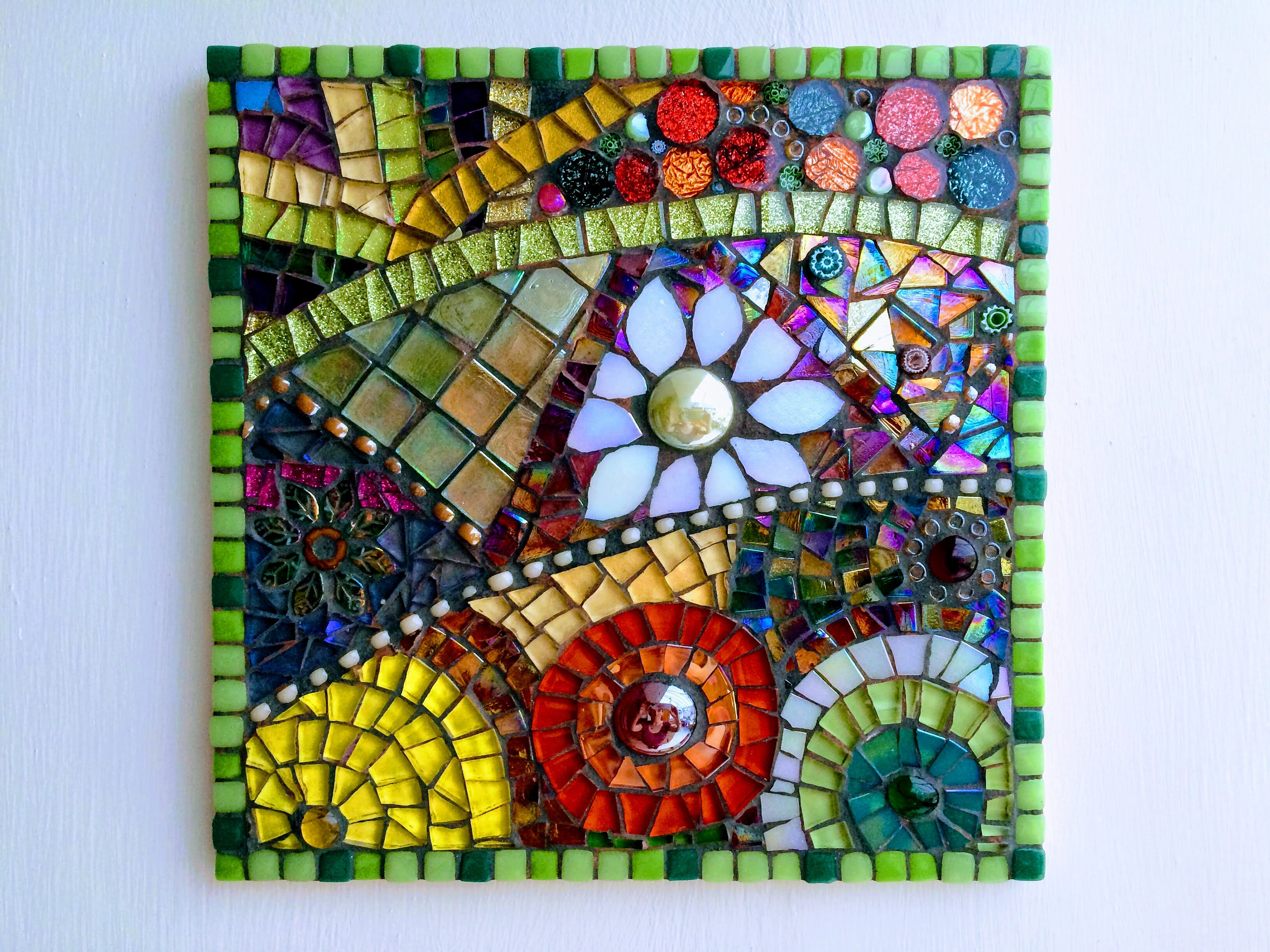 Best ideas about Mosaic Wall Art
. Save or Pin Handmade glass abstract flower mosaic picture Mosaic wall Now.