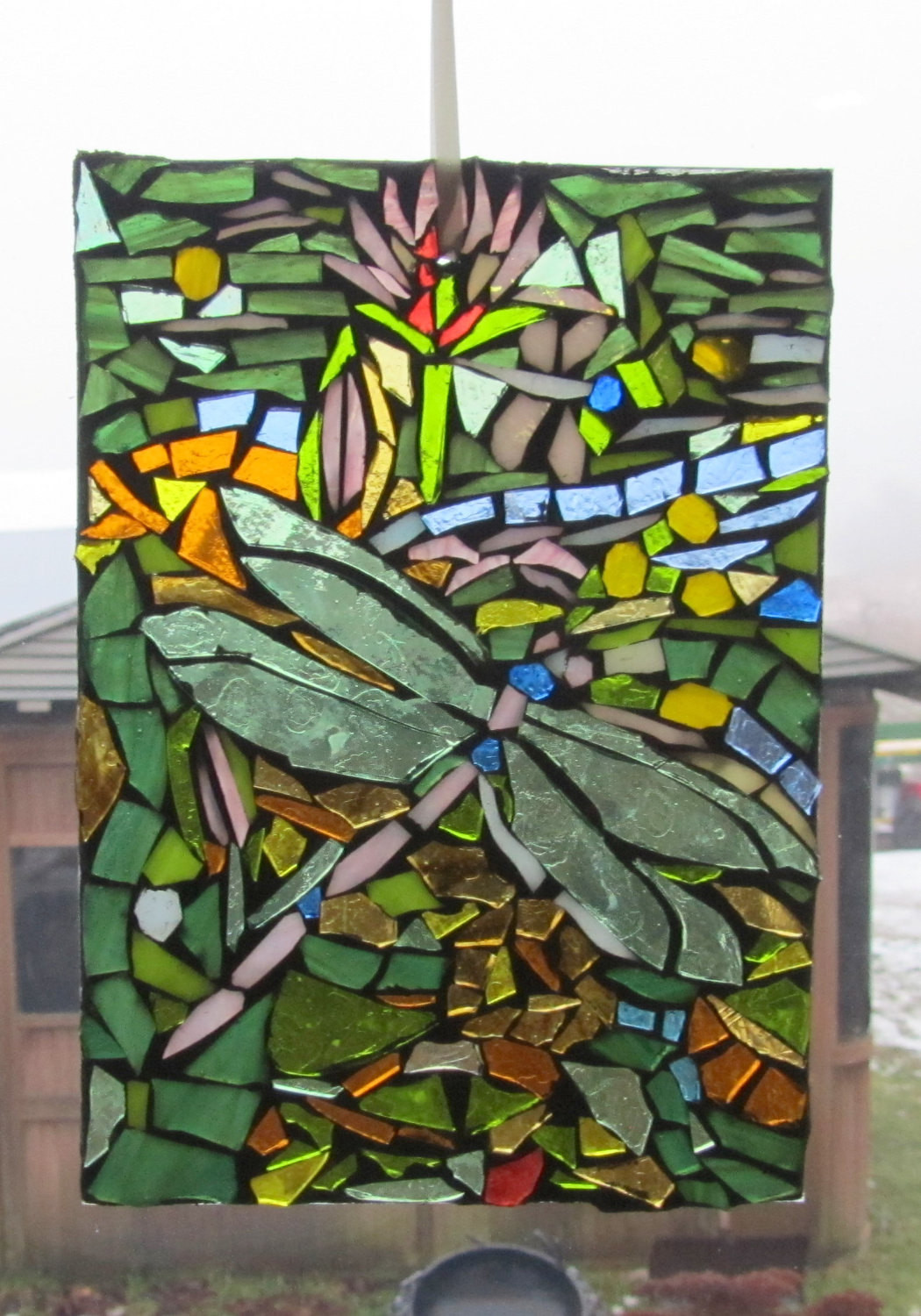 Best ideas about Mosaic Wall Art
. Save or Pin DRAGONFLY Mosaic WALL Art Panel window panel SUNCATCHER Now.