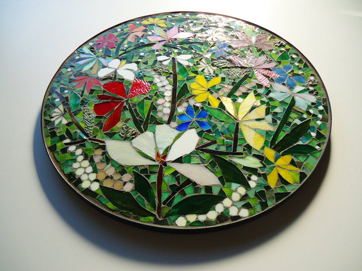 Best ideas about Mosaic Wall Art
. Save or Pin ON SALE FLORAL mosaic art wall decor or table top 24 Now.