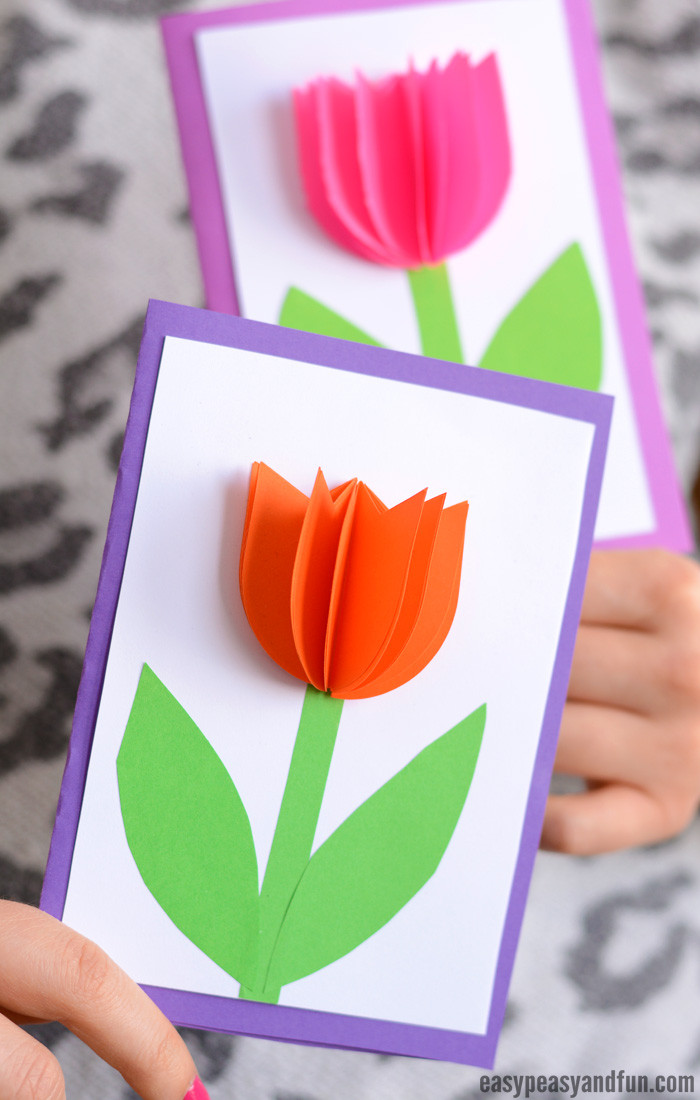 Best ideas about Mother Day Craft Ideas Kids
. Save or Pin 3D Paper Tulip Card Simple Mother s Day Card Idea Easy Now.