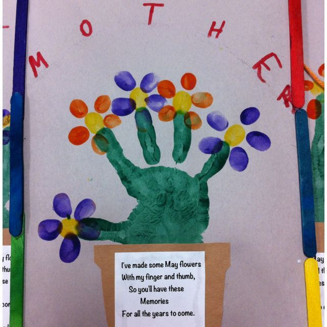 Best ideas about Mother'S Day Craft Ideas For Preschoolers
. Save or Pin Handprint pot fingerprint flowers Now.