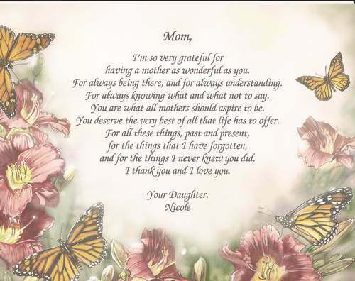 Best ideas about Mother'S Day DIY Gifts
. Save or Pin Personalized Poem for Mother Gift for Mother s Day Now.