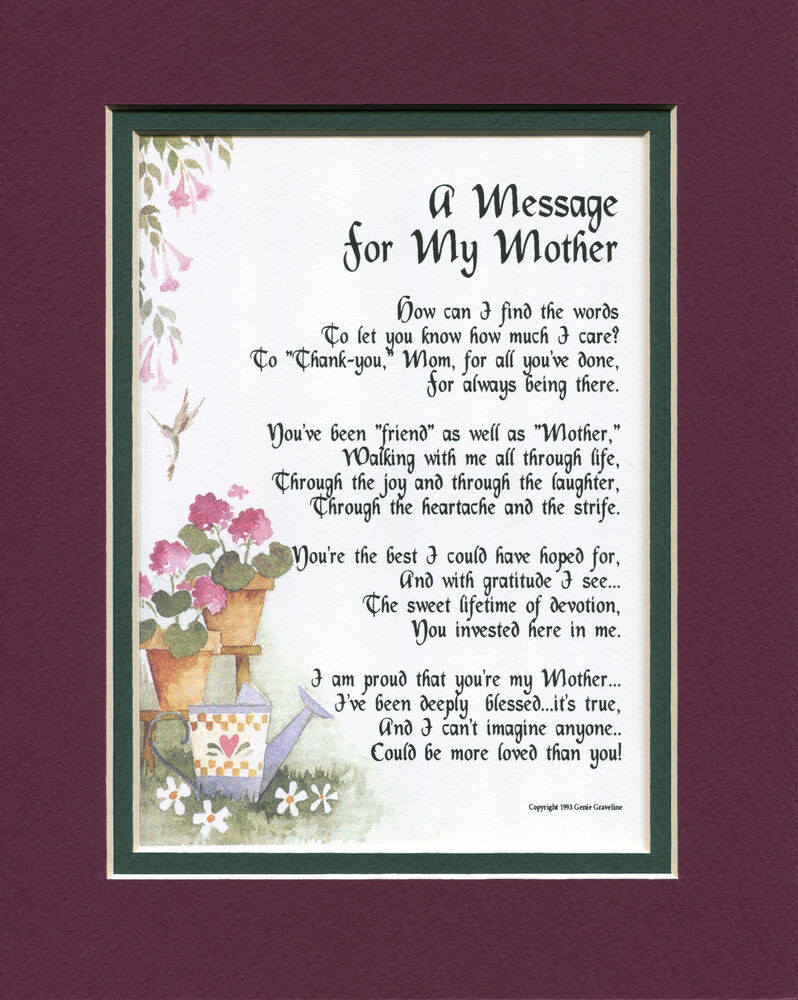 Best ideas about Mother'S Day DIY Gifts
. Save or Pin 8 Mother s Day t present keepsake poem for mom mother Now.