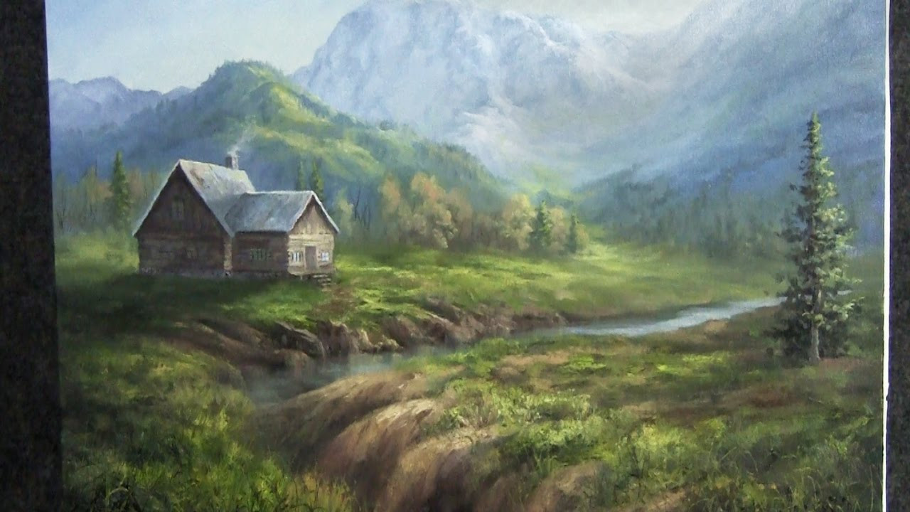 Best ideas about Mountain Landscape Painting
. Save or Pin Oil Painting Mountain Cabin Now.