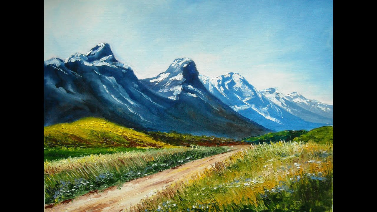 Best ideas about Mountain Landscape Painting
. Save or Pin Oil painting by Lana Kanyo "Landscape with Mountains Now.