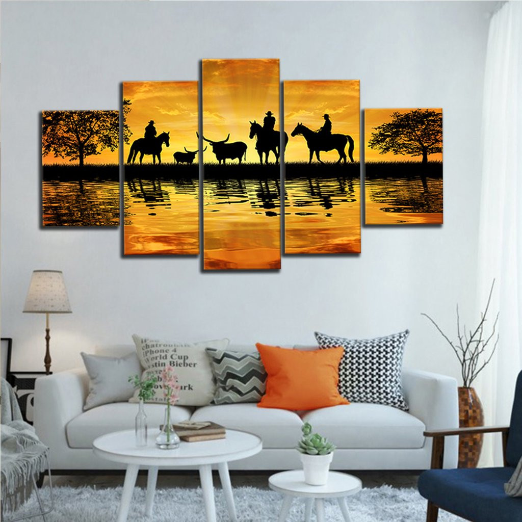Best ideas about Multi Panel Wall Art
. Save or Pin Silhouette Cowboys Multi Panel Canvas Wall Art Now.