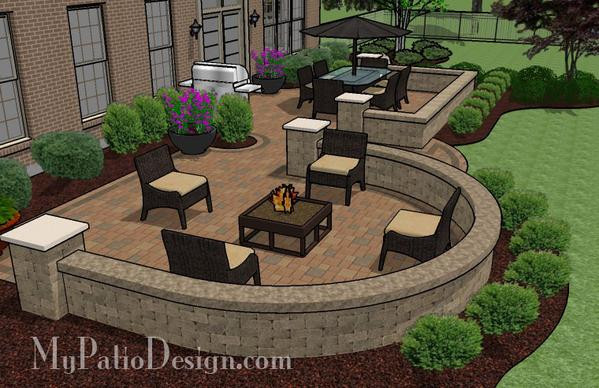 Best ideas about My Patio Design
. Save or Pin Beautiful Backyard Patio Design with Seat Wall Now.