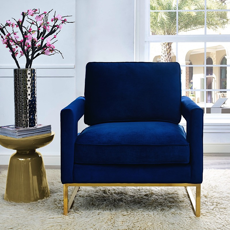 Best ideas about Navy Blue Chair
. Save or Pin Navy Blue Velvet Chair Now.