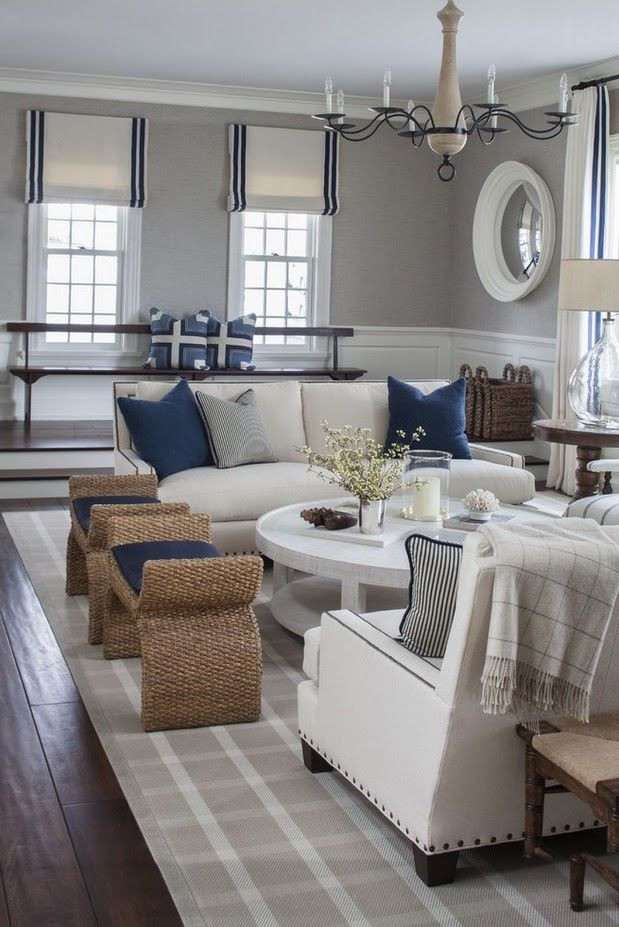Best ideas about Navy Blue Living Room
. Save or Pin Pretty grey navy nautical themed room So pretty Now.