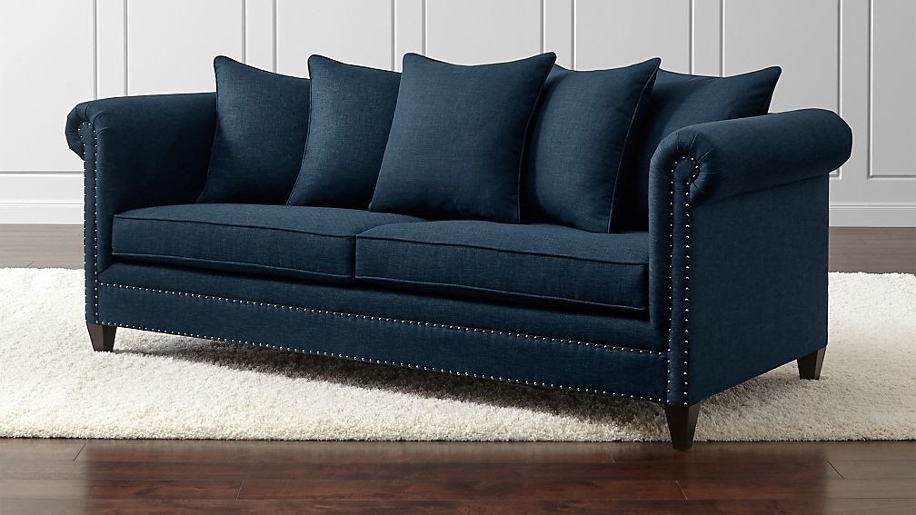 Best ideas about Navy Blue Sofa
. Save or Pin Durham Navy Blue Couch with Nailheads Now.