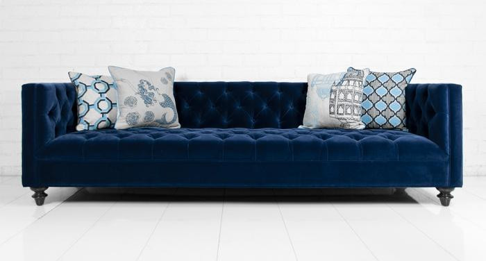 Best ideas about Navy Velvet Sofa
. Save or Pin 007 Sofa in Navy Velvet I roomservicestore Now.