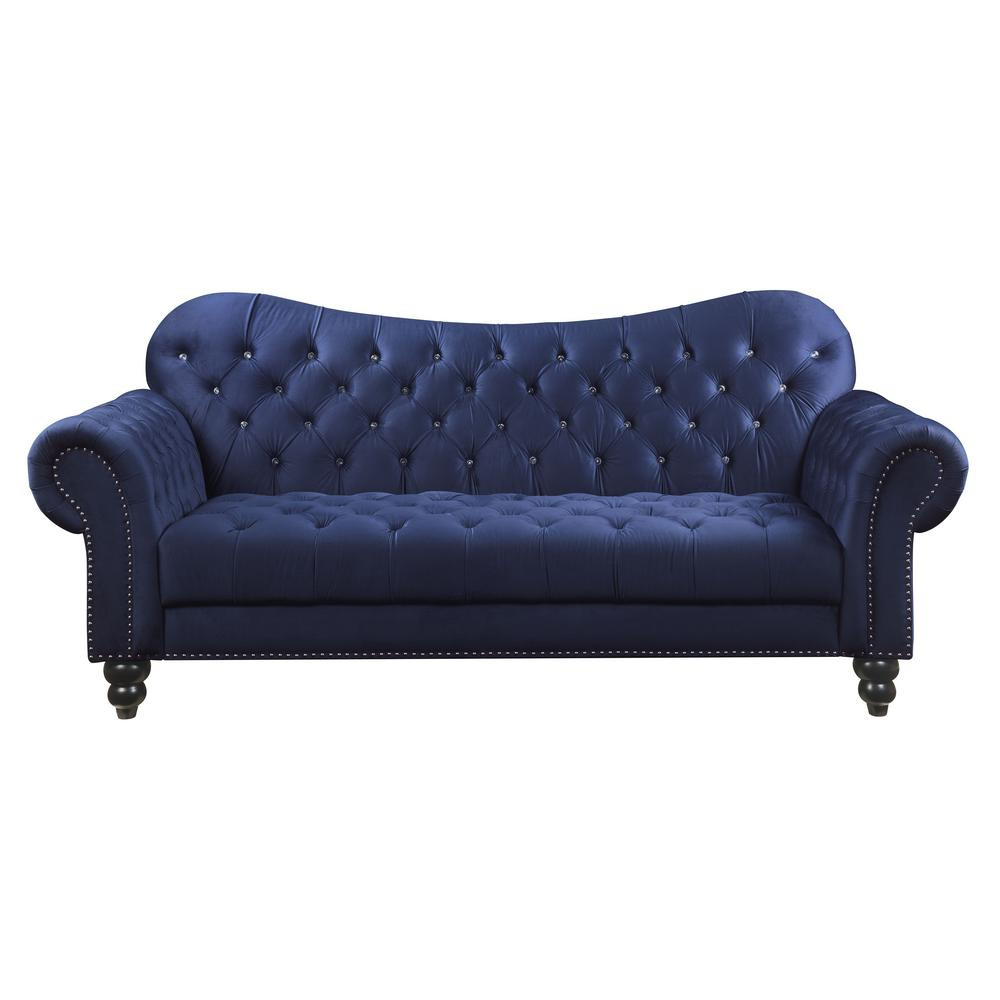 Best ideas about Navy Velvet Sofa
. Save or Pin Acme Furniture Iberis Navy Velvet Sofa The Home Depot Now.