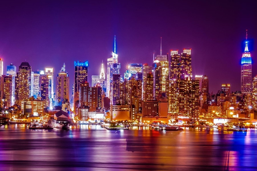 Best ideas about New York City Landscape
. Save or Pin new york city hudson river lights landscape Poster Now.