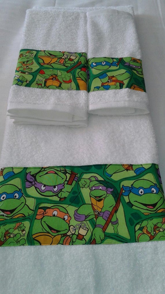 Best ideas about Ninja Turtles Bathroom Sets
. Save or Pin Teenage Mutant Ninja Turtle Bath Towel 3 Piece Set Now.