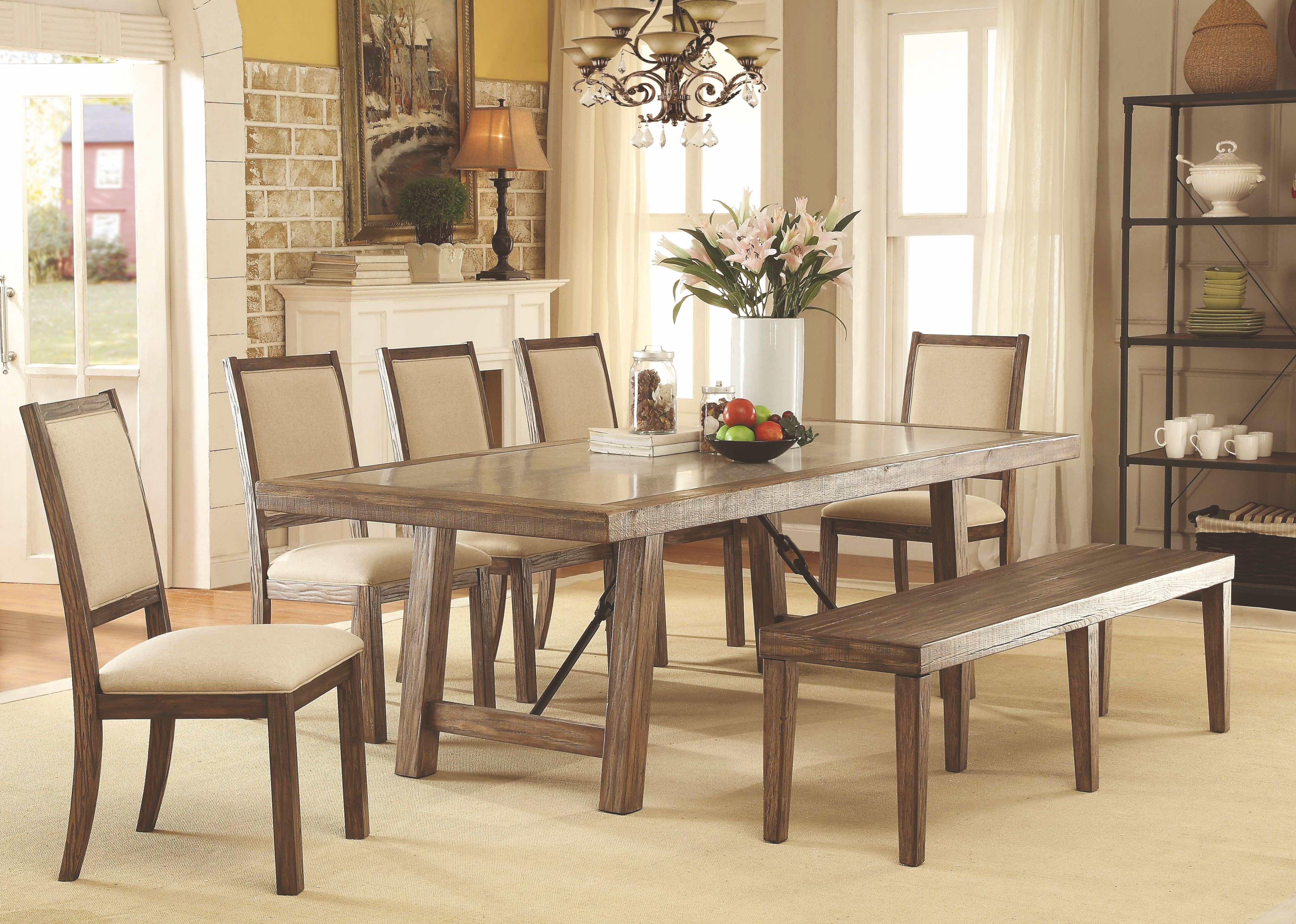 Best ideas about Oak Dining Room Set
. Save or Pin Colettte Rustic Oak Rectangular Dining Room Set CM3562T Now.