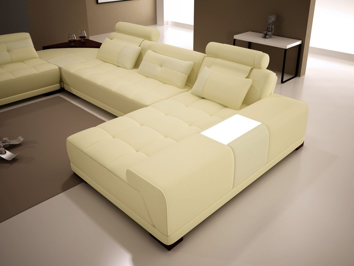 Best ideas about Off White Leather Sofa
. Save or Pin 5005B Modern f White Leather Sectional Sofa Now.
