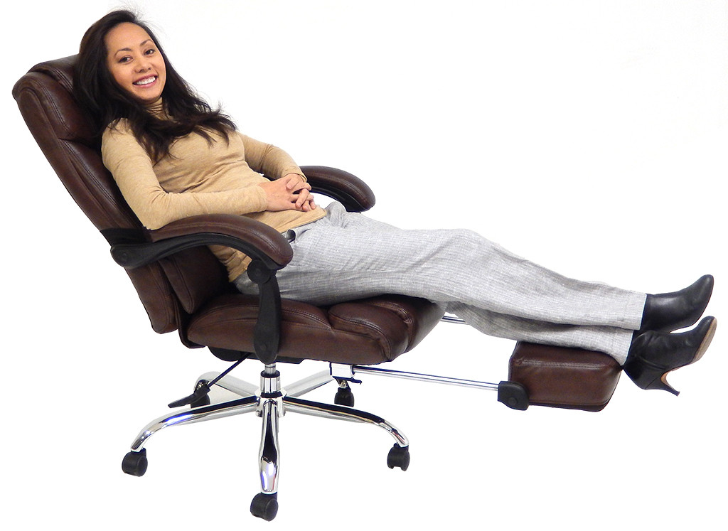 Best ideas about Office Chair Recliner
. Save or Pin Leather Reclining fice Chair w Footrest Now.