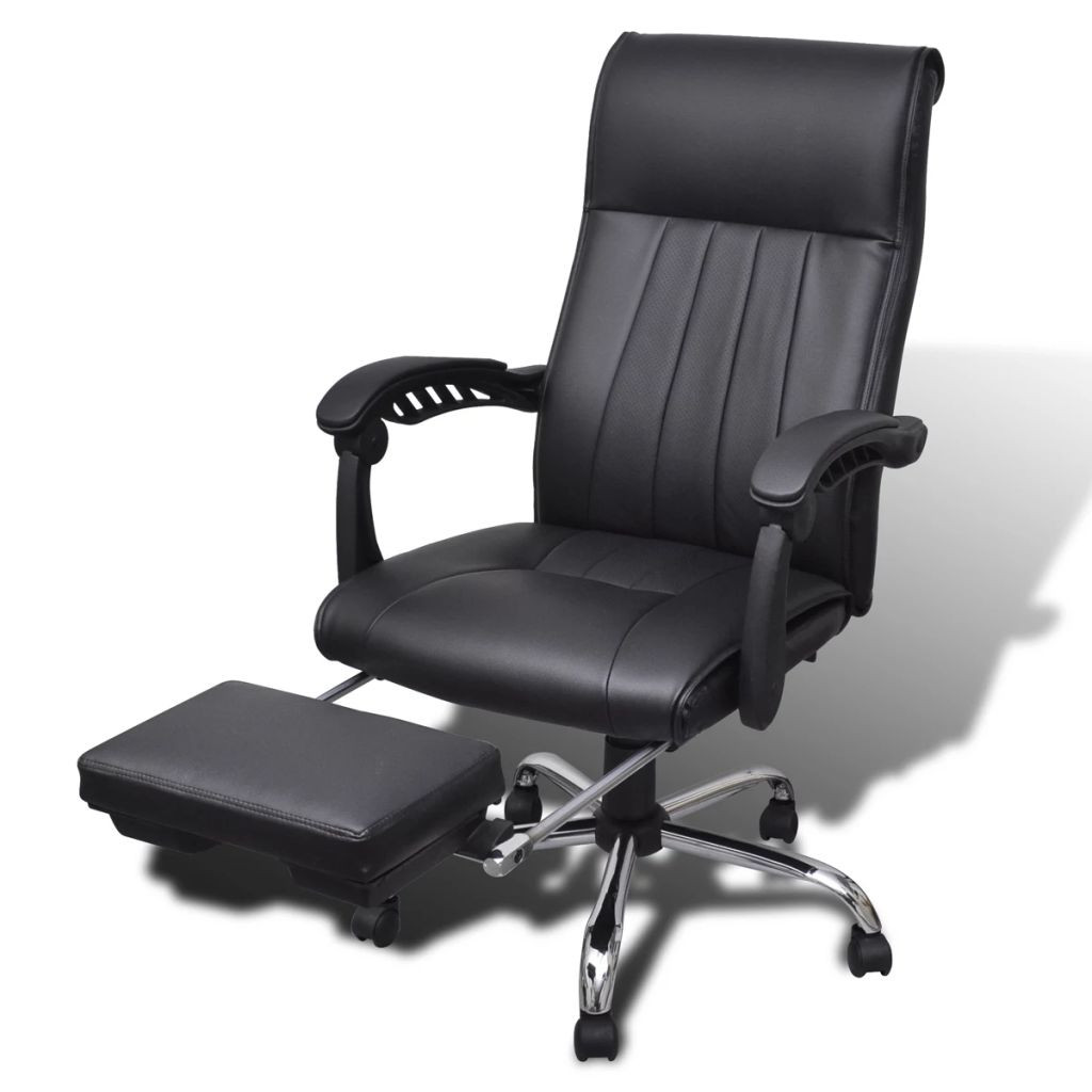 Best ideas about Office Chair With Footrest
. Save or Pin Black Artificial Leather fice Chair with Adjustable Now.