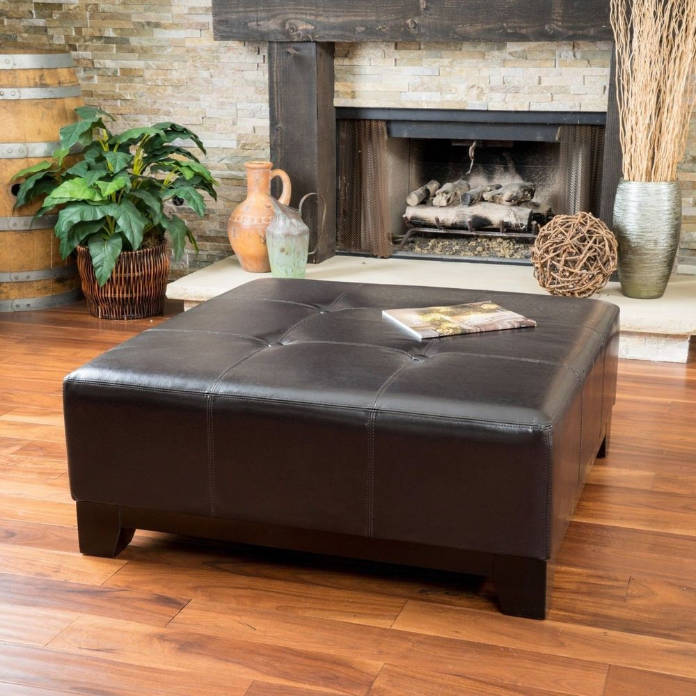 Best ideas about Ottoman Coffee Table
. Save or Pin Elegant Espresso Brown Leather Ottoman Coffee Table w Now.