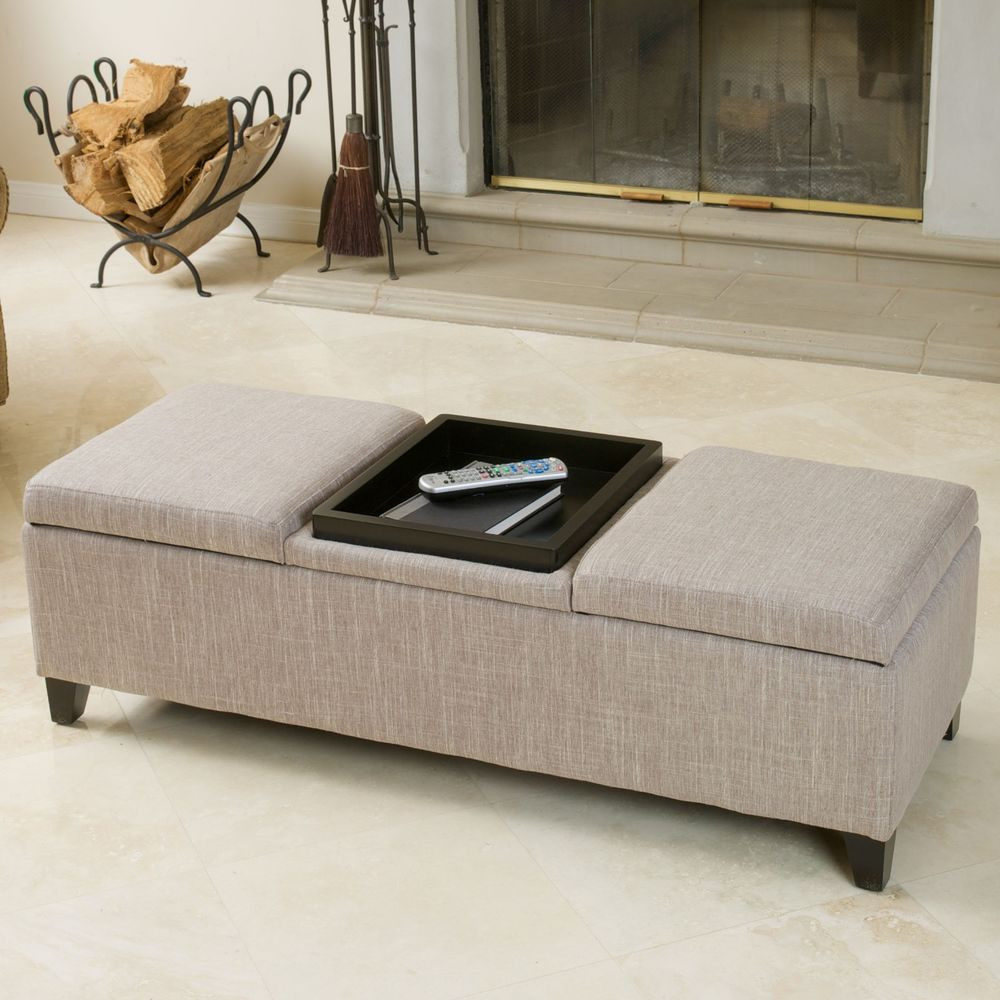 Best ideas about Ottoman Coffee Table
. Save or Pin Elegant Design Chamois Fabric Storage Ottoman with Center Now.