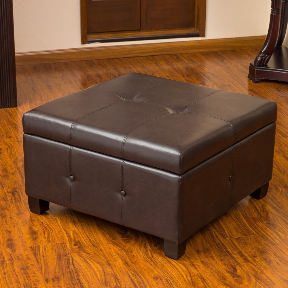 Best ideas about Ottoman Coffee Table
. Save or Pin Elegant Brown Leather Storage Ottoman Coffee Table w Now.