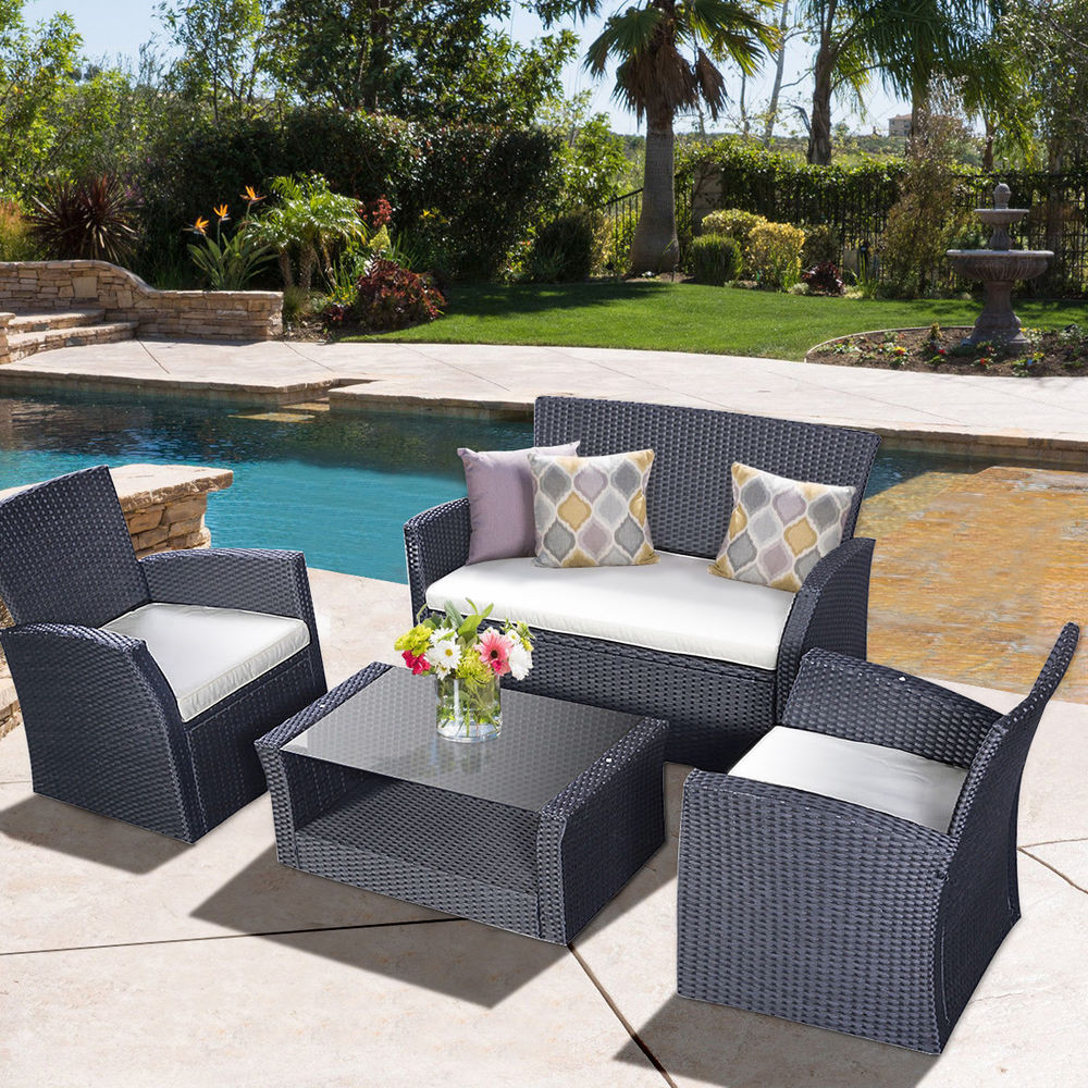 Best ideas about Out Door Patio Furniture
. Save or Pin Goplus 4PCS Outdoor Patio Furniture Set Wicker Garden Lawn Now.