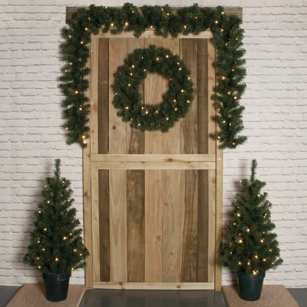 Best ideas about Outdoor Christmas Garland
. Save or Pin SET OF 4 LED DOOR CHRISTMAS TREE GARLAND WREATH DECORATION Now.
